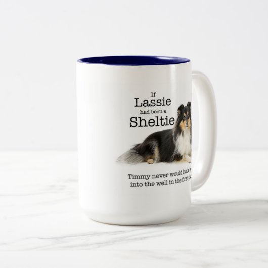 Timmy's Tri-Color Sheltie Mok (Voorkant rechts)