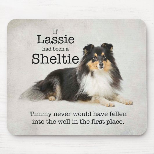 Timmy's Tri-Color Sheltie Mousepad Muismat (Voorkant)