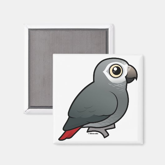 Timneh African Gray Parrot Magneet (Voorkant / Achterkant)