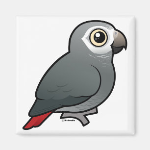 Timneh African Gray Parrot Magneet