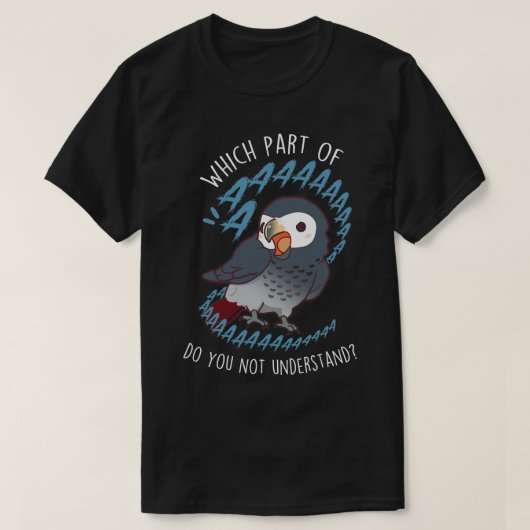 Timneh Afrikaanse grijze papegaai Aaaa T-shirt (Design voorkant)