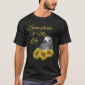 Timneh Afrikaanse Grijze Parrot Zonneschijn T SH T-shirt (Voorkant)