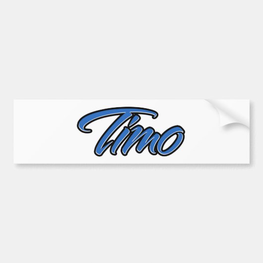 Timo Name blue Aufkleber Sticker Autoaufkleber (Voorkant)
