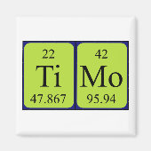 Timo periodieke tabelnaam magneet (Voorkant)
