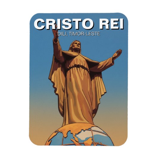 Timor-Leste Cristo Rei van Dili Magneet (Verticaal)
