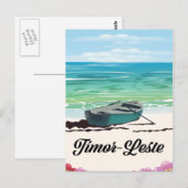 Timor-Leste retro-reisposter. Briefkaart (Voorkant / Achterkant)