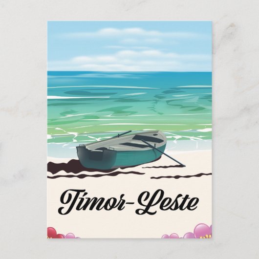 Timor-Leste retro-reisposter. Briefkaart (Voorkant)