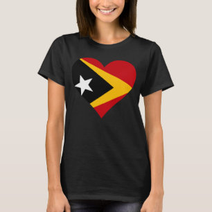 Timor-Leste Vlag Hart Timor-Leste Geschenken Liefd T-shirt