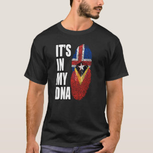 Timorese en IJslandse Mix DNA-vlagwerelderfgoed T-shirt