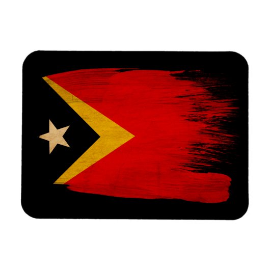 Timorese leste vlag magneet (Horizontaal)