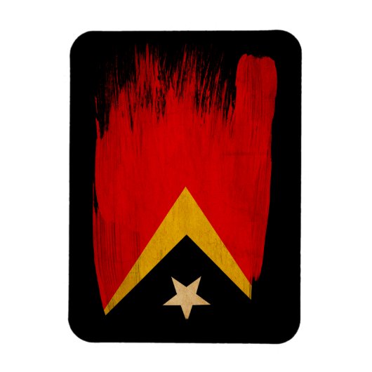 Timorese leste vlag magneet (Verticaal)