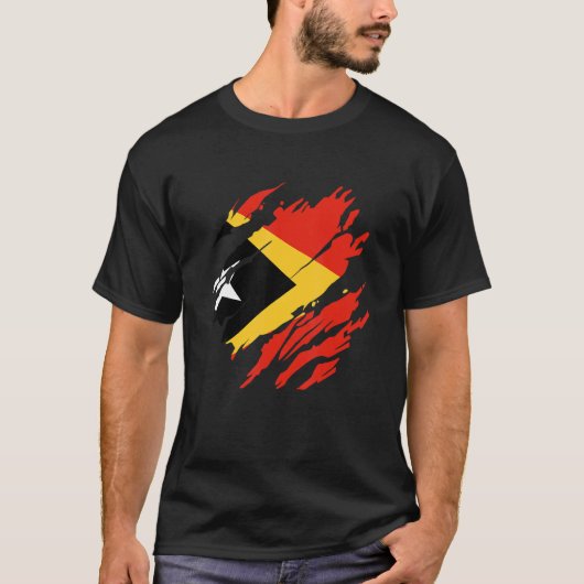 Timorese vlag Oost-Timor 2 T-shirt (Voorkant)