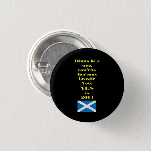 Timorezen Beastie Scottish Independence Button (Voorkant /achterkant)