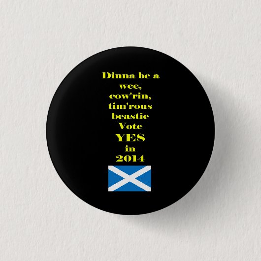 Timorezen Beastie Scottish Independence Button (Voorkant)
