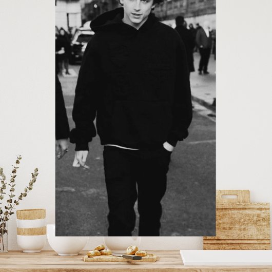 timotechalamet lopen poster (Keuken)