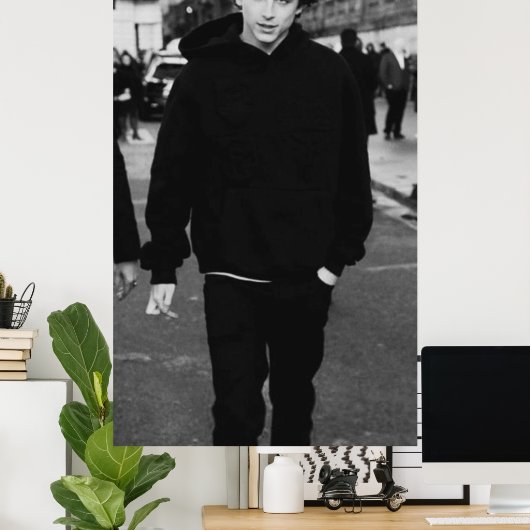 timotechalamet lopen poster (Thuiskantoor)