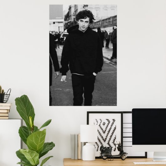 timotechalamet lopen poster (Thuiskantoor)