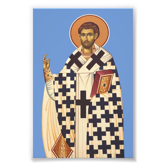 Timoteüs van Efeze Traditionele Orthodoxe Kunst Foto Afdruk (Voorkant)