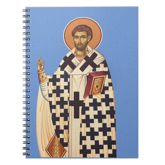 Timoteüs van Efeze Traditionele Orthodoxe Kunst Notitieboek (Voorkant)