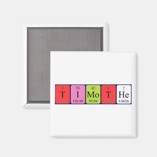 Timothe periodiek table name magnet (Voorkant / Achterkant)