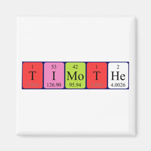 Timothe periodiek table name magnet