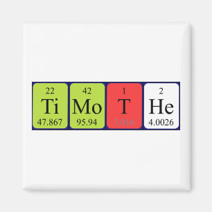 Timothe periodiek table name magnet