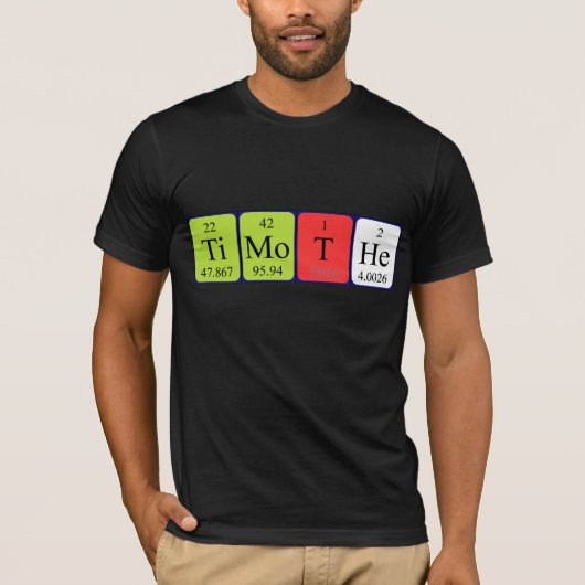 Timothe periodiek table name shirt (Voorkant)