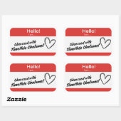 Timothée Chalamet Nametag Rechthoekige Sticker (Vel)