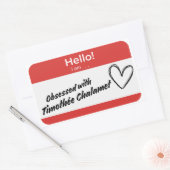 Timothée Chalamet Nametag Rechthoekige Sticker (Envelop)