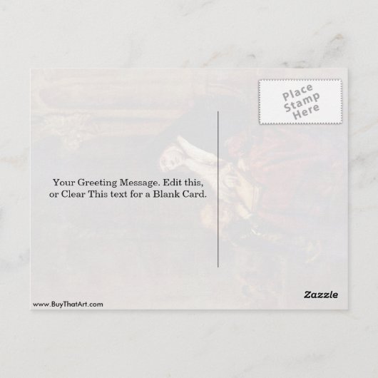 Timothy en oma van Rembrandt van Rijn Briefkaart (Achterkant)