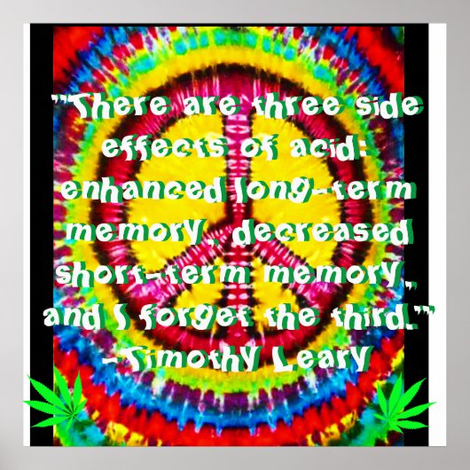 Timothy Leary Quote Poster WakNBak Media (Voorkant)