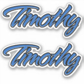 Timothy Name blue Aufkleber Sticker Stickerset (Voorkant)