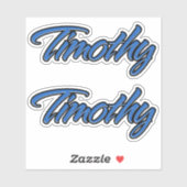 Timothy Name blue Aufkleber Sticker Stickerset (Vel)