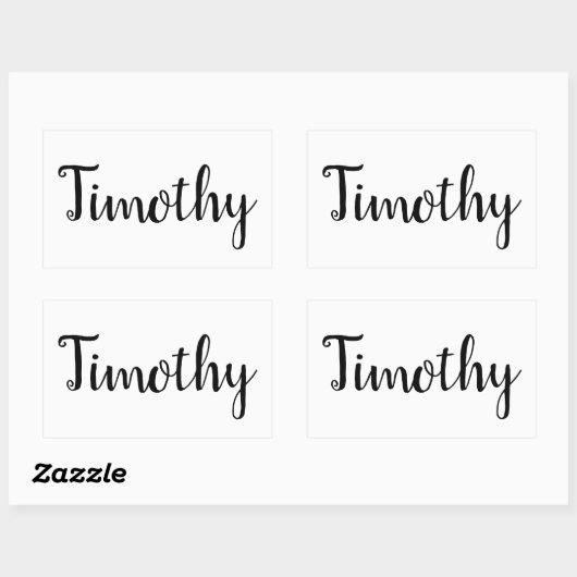 Timothy Name, Rechthoekige Sticker (Vel)