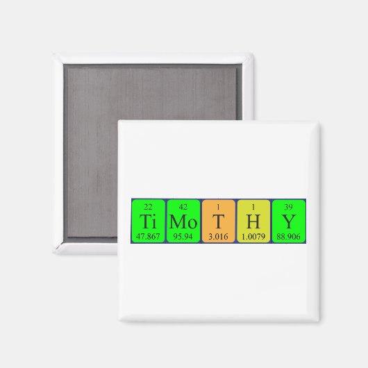Timothy Periostabel Naam magnet (Voorkant / Achterkant)