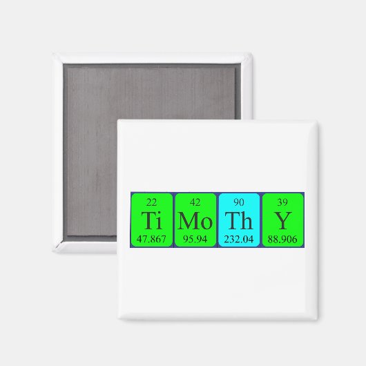Timothy Periostabel Naam magnet (Voorkant / Achterkant)