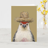 Timothy the woodpecker card kaart (Gele Bloem)