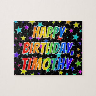 "TIMOTHY" voornaam, geun "HAPPY BIRTHDAY" Legpuzzel
