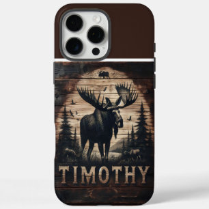 Timothy's Moose Wood-teken iPhone 16 Pro Max Hoesje