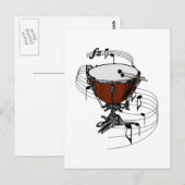 Timpani (Kettle Drum) Briefkaart (Voorkant / Achterkant)