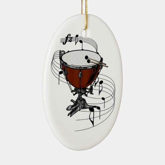 Timpani (Kettle Drum) Keramisch Ornament (Rechts)