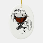 Timpani (Kettle Drum) Keramisch Ornament (Voorkant)