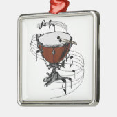 Timpani (Kettle Drum) Metalen Ornament (Links)