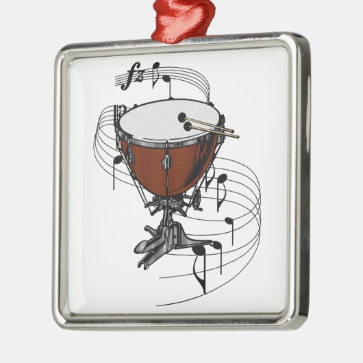 Timpani (Kettle Drum) Metalen Ornament (Links)