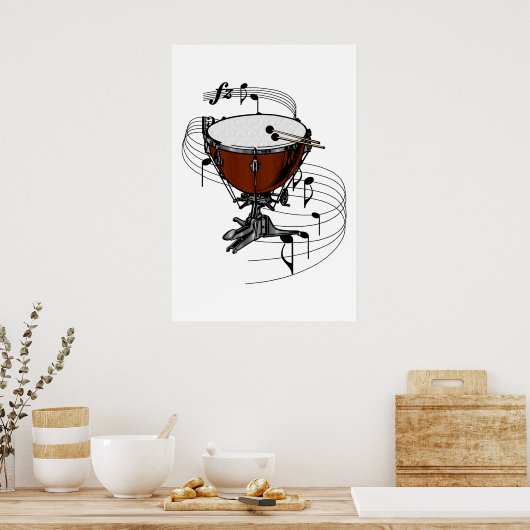 Timpani (Kettle Drum) Poster (Keuken)