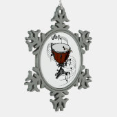 Timpani (Kettle Drum) Tin Sneeuwvlok Ornament (Links)