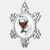 Timpani (Kettle Drum) Tin Sneeuwvlok Ornament (Rechts)