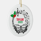 Timpani Marching Band Kerst Ornament (Rechts)