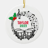 Timpani Marching Band Kerst Ornament (Voorkant)