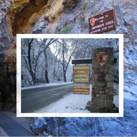Timpanogos Cave National Monument Winter, Bord Briefkaart